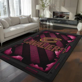 Cleveland Cavaliers Rug - Torn Mesh Wine