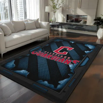 Cleveland Guardians Rug - Torn Mesh Navy Blue