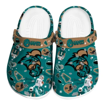 Coastal Carolina Chanticleers Clogs - Football Icons Green