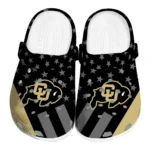 Colorado Buffaloes Clogs - Stellar Stripes Theme Gold Black
