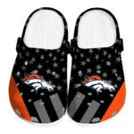 Denver Broncos Clogs - Stellar Stripes Theme Orange Black