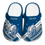 Drake Bulldogs Clogs - Personalized Football Motif Blue