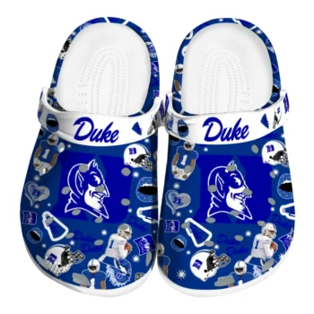 Duke Blue Devils Clogs - Football Icons Blue