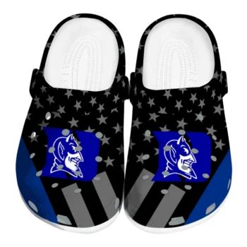 Duke Blue Devils Clogs - Stellar Stripes Theme Blue Black