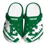 Eastern Michigan Eagles Clogs - Custom Football Motif Green