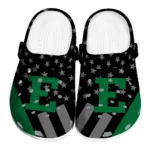 Eastern Michigan Eagles Clogs - Stellar Stripes Theme Green Black