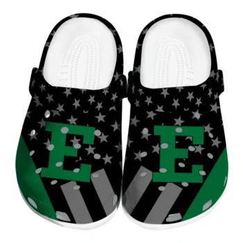 Eastern Michigan Eagles Clogs - Stellar Stripes Theme Green Black