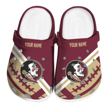 Florida State Seminoles Clogs - Custom Football Motif Garnet