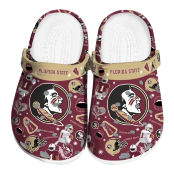 Florida State Seminoles Clogs - Football Icons Garnet