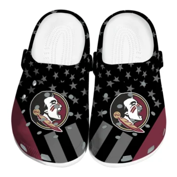 Florida State Seminoles Clogs - Stellar Stripes Theme Garnet Black