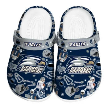 Georgia Southern Eagles Clogs - Football Icons Blue