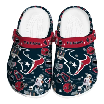 Houston Texans Clogs - Football Icons Blue
