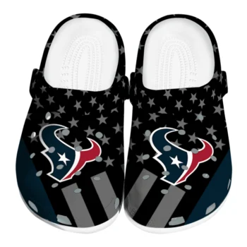 Houston Texans Clogs - Stellar Stripes Theme Blue Black