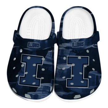 Illinois Fighting Illini Clogs - Canyon Layers Blue