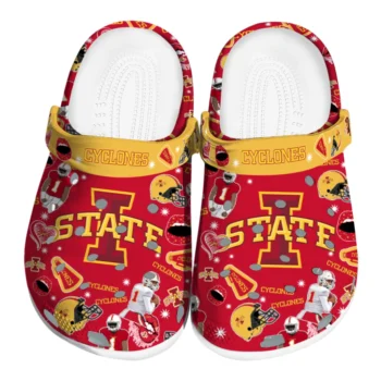 Iowa State Cyclones Clogs - Football Icons Red