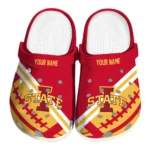 Iowa State Cyclones Clogs - Personalized Football Motif Red