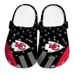 Kansas City Chiefs Clogs - Stellar Stripes Theme Red Black
