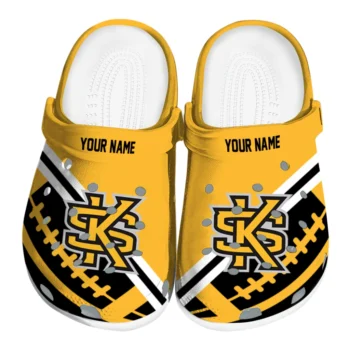 Kennesaw State Owls Clogs - Custom Football Motif Gold