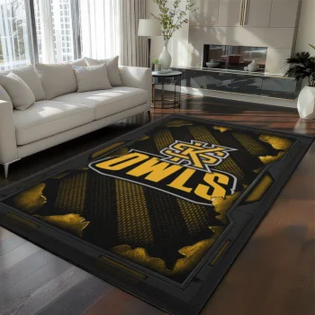 Kennesaw State Owls Rug - Torn Mesh Gold