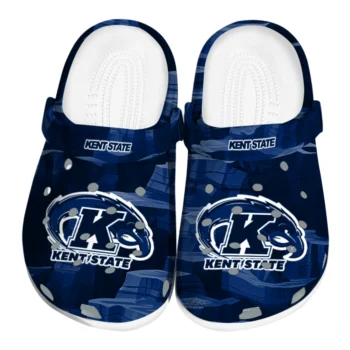 Kent State Golden Flashes Clogs - Canyon Layers Navy Blue