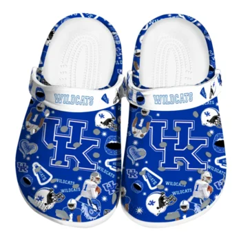 Kentucky Wildcats Clogs - Football Icons Blue
