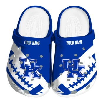Kentucky Wildcats Clogs - Personalized Football Motif Blue
