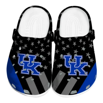 Kentucky Wildcats Clogs - Stellar Stripes Theme Blue Black