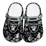 Las Vegas Raiders Clogs - Football Icons Black