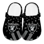 Las Vegas Raiders Clogs - Stellar Stripes Theme Black