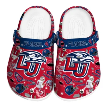 Liberty Flames Clogs - Football Icons Red