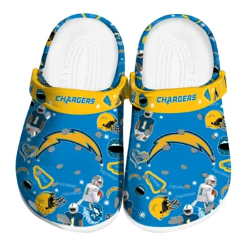 Los Angeles Chargers Clogs - Football Icons Blue