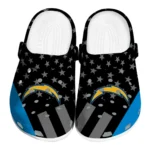 Los Angeles Chargers Clogs - Stellar Stripes Theme Blue Black