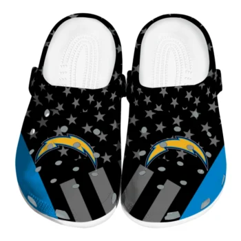 Los Angeles Chargers Clogs - Stellar Stripes Theme Blue Black