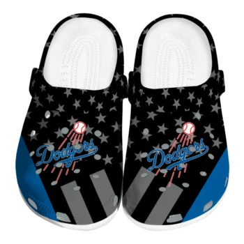 Los Angeles Dodgers Clogs - Stellar Stripes Theme Blue Black