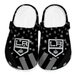 Los Angeles Kings Clogs - Stellar Stripes Theme Black
