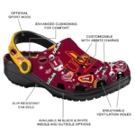 louisiana-monroe-warhawks-clog-football-icons-red-best-selling.webp