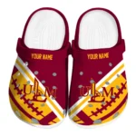 Louisiana-Monroe Warhawks Clogs - Personalized Football Motif Red