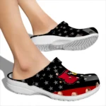 louisville-cardinals-clog-stellar-stripes-theme-red-black-best-selling.webp