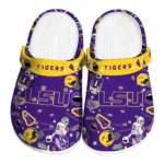 LSU Tigers Clogs - Football Icons Purple