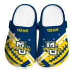 Marquette Golden Eagles Clogs - Customized Football Motif Blue