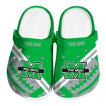 Marshall Thundering Herd Clogs - Personalized Football Motif Green