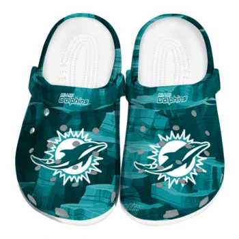 Miami Dolphins Clogs - Canyon Layers Aqua