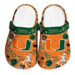 Miami Hurricanes Clogs - Football Icons Orange