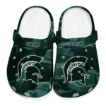 Michigan State Spartans Clogs - Canyon Layers Green