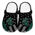 Michigan State Spartans Clogs - Stellar Stripes Theme Green Black