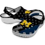 michigan-wolverines-clog-stellar-stripes-theme-blue-black-best-selling.webp