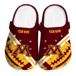 Minnesota Golden Gophers Clogs - Custom Football Motif Maroon