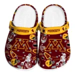 Minnesota Golden Gophers Clogs - Football Icons Maroon