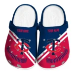 Minnesota Twins Clogs - Personalized Baseball Motif Navy