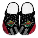 Minnesota Wild Clogs - Stellar Stripes Theme Red Black